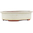 Oval off-white bonsai pot by Eime Yozan - 180 x 150 x 40 mm