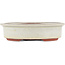 Oval off-white bonsai pot by Eime Yozan - 180 x 150 x 40 mm