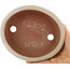 Oval off-white bonsai pot by Eime Yozan - 180 x 150 x 40 mm