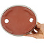 Maceta para bonsái ovalada blanco roto de Eime Yozan - 180 x 150 x 40 mm