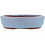 Pot à bonsaï ovale bleu par Eime Yozan - 120 x 100 x 30 mm