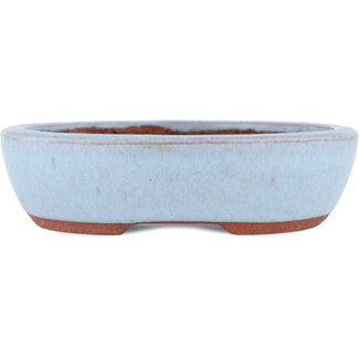  Eimei ( Yozan kiln) 120 mm  blue bonsai pot by Eime Yozan, Tokoname, Japan