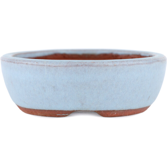 Maceta ovalada para bonsái azul de Eime Yozan - 120 x 100 x 30 mm