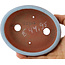 Oval blue bonsai pot by Eime Yozan - 120 x 100 x 30 mm