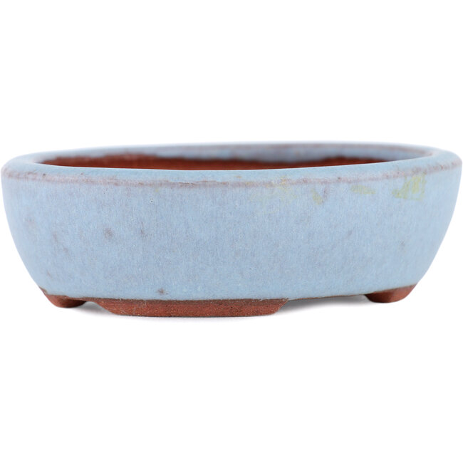 Vaso bonsai ovale blu di Eime Yozan - 95 x 85 x 28 mm