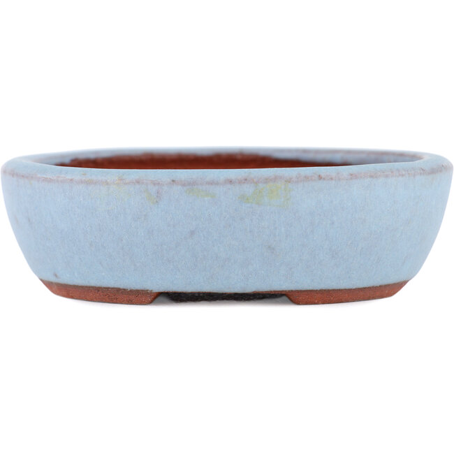 Maceta ovalada para bonsái azul de Eime Yozan - 95 x 85 x 28 mm