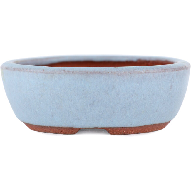 Vaso bonsai ovale blu di Eime Yozan - 95 x 85 x 28 mm