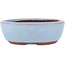Pot à bonsaï ovale bleu par Eime Yozan - 95 x 85 x 28 mm