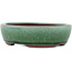 Maceta ovalada para bonsái verde de Eime Yozan - 120 x 100 x 30 mm