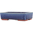 Rectangular blue bonsai pot by Eime Yozan - 140 x 105 x 35 mm