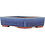 Rectangular blue bonsai pot by Eime Yozan - 140 x 105 x 35 mm