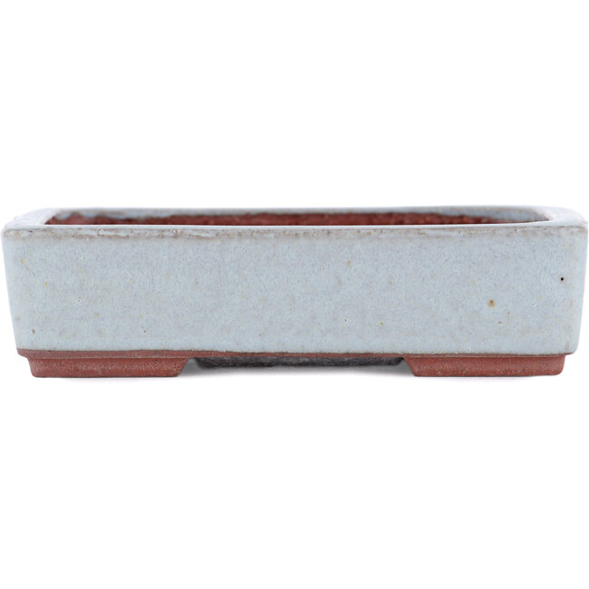 Rectangular blue bonsai pot by Eime Yozan - 140 x 105 x 35 mm