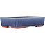 Rectangular blue bonsai pot by Eime Yozan - 140 x 105 x 35 mm