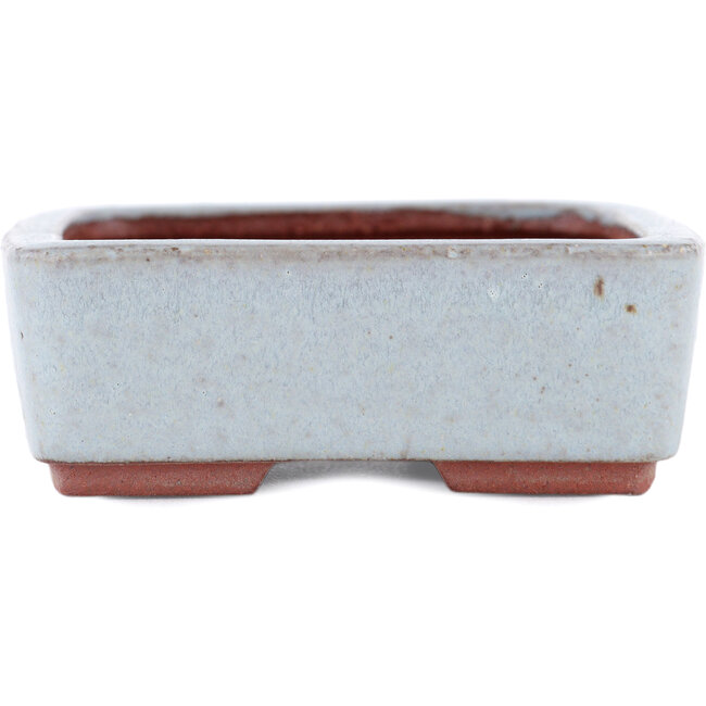 Rectangular blue bonsai pot by Eime Yozan - 140 x 105 x 35 mm