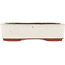 Rectangular off-white bonsai pot by Eime Yozan - 140 x 105 x 35 mm