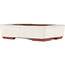 Pot à bonsaï rectangulaire blanc cassé par Eime Yozan - 140 x 105 x 35 mm