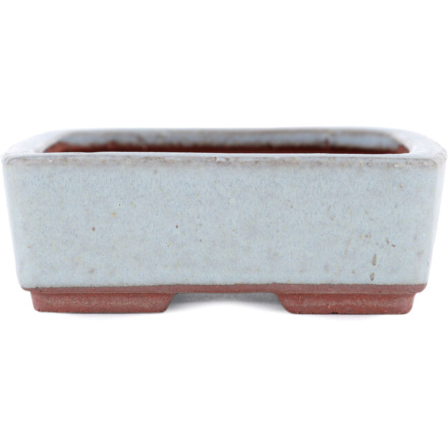 Rechthoekige blauwe bonsaipot van Eime Yozan - 140 x 105 x 35 mm