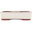 Rectangular off-white bonsai pot by Eime Yozan - 140 x 105 x 35 mm