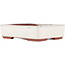 Pot à bonsaï rectangulaire blanc cassé par Eime Yozan - 140 x 105 x 35 mm