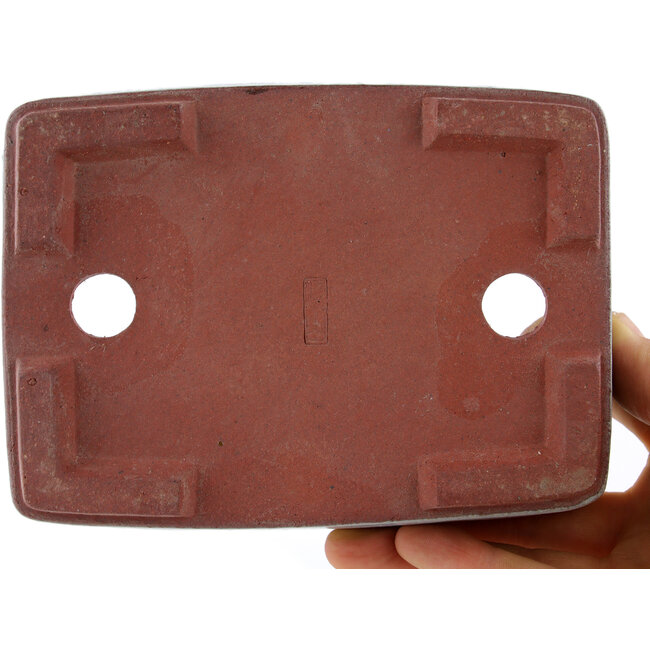 Maceta rectangular para bonsái azul de Eime Yozan - 140 x 105 x 35 mm