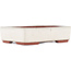 Pot à bonsaï rectangulaire blanc cassé par Eime Yozan - 140 x 105 x 35 mm