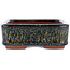 Vaso bonsai rettangolare marrone di Eime Yozan - 140 x 105 x 35 mm