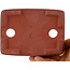 Rectangular off-white bonsai pot by Eime Yozan - 140 x 105 x 35 mm