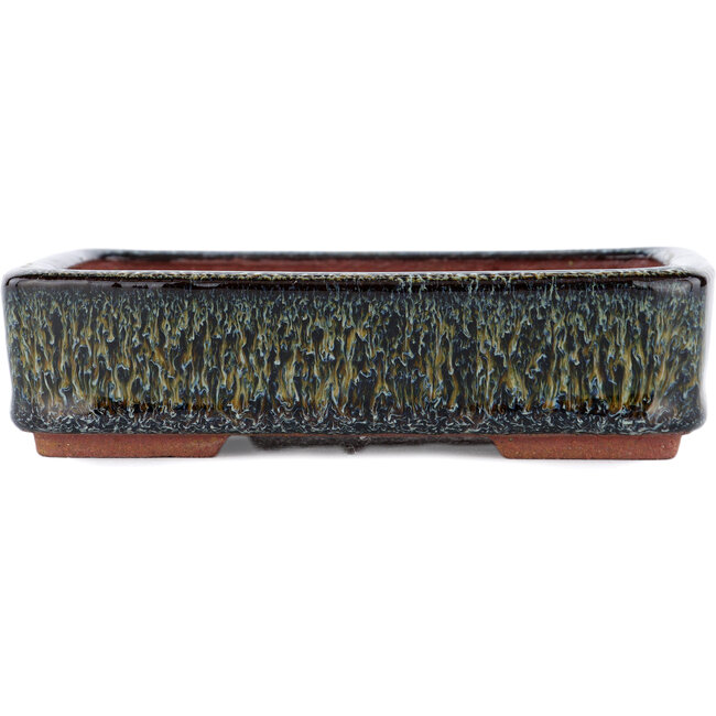 Maceta rectangular para bonsái marrón de Eime Yozan - 140 x 105 x 35 mm