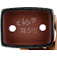 Rechthoekige bruine bonsaipot van Eime Yozan - 140 x 105 x 35 mm