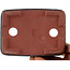 Pot à bonsaï rectangulaire marron par Eime Yozan - 140 x 105 x 35 mm