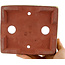 Pot à bonsaï rectangulaire jaune par Eime Yozan - 177 x 152 x 74 mm