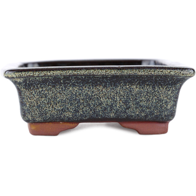 Rechteckiger brauner Bonsaitopf von Eime Yozan – 142 x 109 x 35 mm