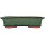 Pot à bonsaï vert rectangulaire par Eime Yozan - 142 x 109 x 35 mm