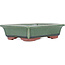 Rectangular green bonsai pot by Eime Yozan - 142 x 109 x 35 mm