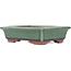 Vaso bonsai rettangolare verde di Eime Yozan - 142 x 109 x 35 mm