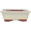 Pot à bonsaï rectangulaire beige par Eime Yozan - 142 x 109 x 35 mm