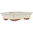 Pot à bonsaï rectangulaire beige par Eime Yozan - 142 x 109 x 35 mm