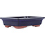 Rectangular blue bonsai pot by Eime Yozan - 142 x 109 x 35 mm