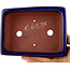 Rectangular blue bonsai pot by Eime Yozan - 142 x 109 x 35 mm
