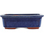 Pot à bonsaï rectangulaire bleu par Eime Yozan - 125 x 95 x 37 mm