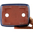 Maceta rectangular para bonsái azul de Eime Yozan - 125 x 95 x 37 mm