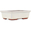 Rectangular off-white bonsai pot by Eime Yozan - 125 x 95 x 37 mm