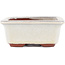 Rectangular off-white bonsai pot by Eime Yozan - 125 x 95 x 37 mm
