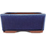 Maceta rectangular para bonsái azul de Eime Yozan - 177 x 152 x 74 mm
