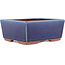 Pot à bonsaï rectangulaire bleu par Eime Yozan - 177 x 152 x 74 mm