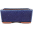 Pot à bonsaï rectangulaire bleu par Eime Yozan - 177 x 152 x 74 mm
