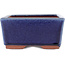 Pot à bonsaï rectangulaire bleu par Eime Yozan - 177 x 152 x 74 mm