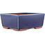 Pot à bonsaï rectangulaire bleu par Eime Yozan - 177 x 152 x 74 mm