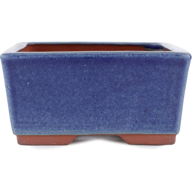 Vaso bonsai rettangolare blu di Eime Yozan - 177 x 152 x 74 mm