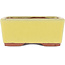 Rectangular yellow bonsai pot by Eime Yozan - 177 x 152 x 74 mm